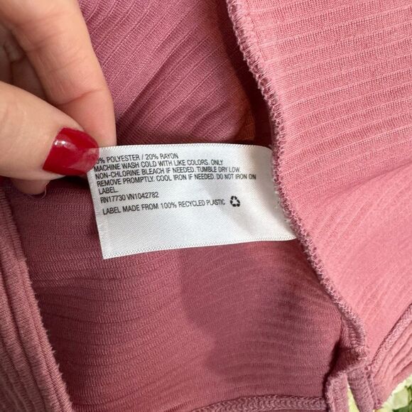 A NEW DAY top | mauve dusty rose oversized blouse | medium | casual - Picture 7 of 8